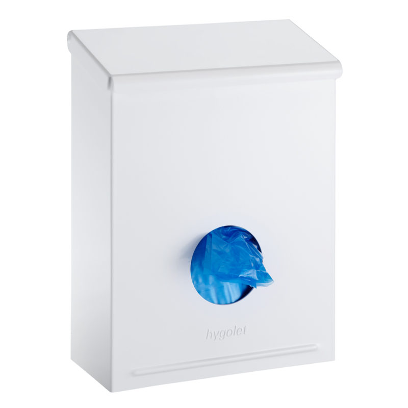 Wallbox AiO Whiteline Waste bin and hygiene bag dispenser
